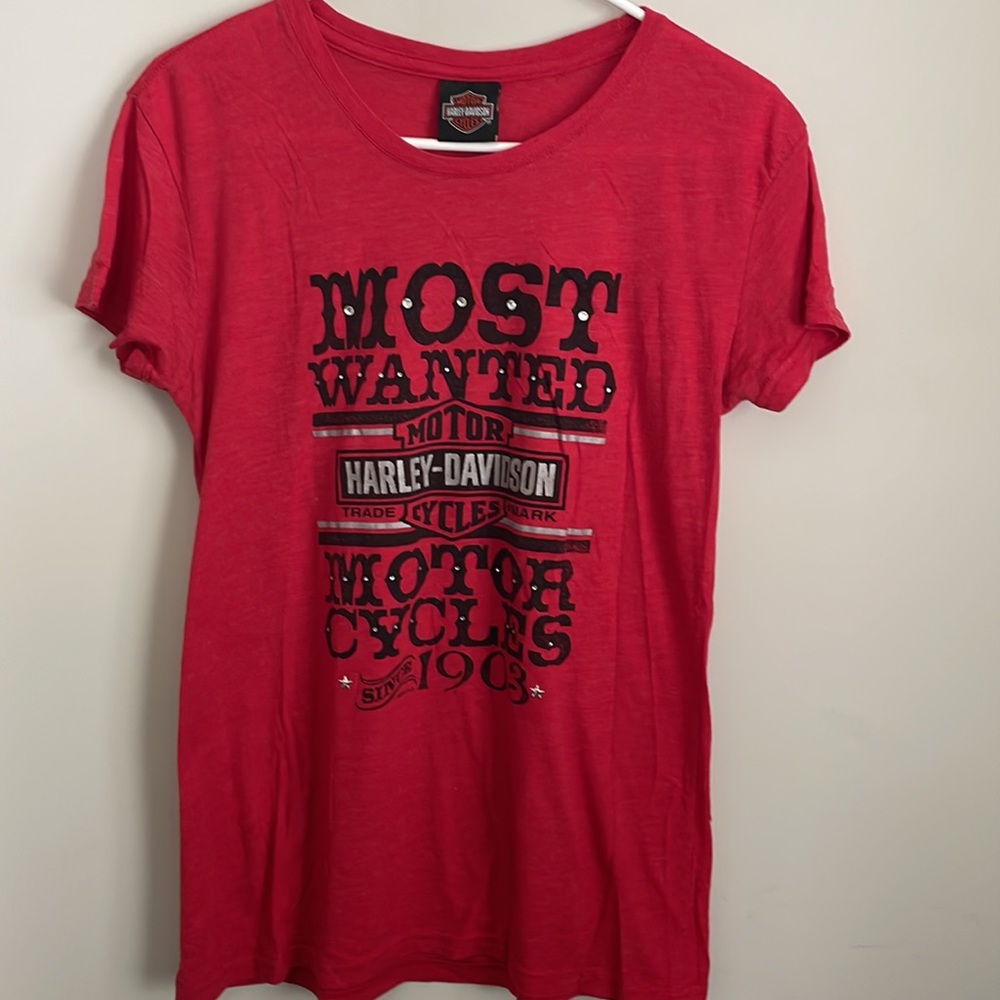 Harley-Davidson Dark Red with Black and Grey SmGraphic and Bling- Large